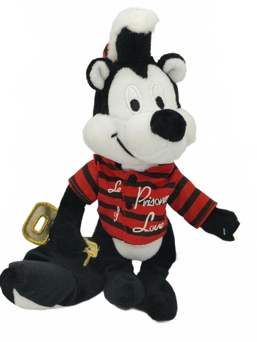 Vintage Pepe Le Pew "Le Prisoner of Love" 9" Plush 1998 Warner Bros. Studio
